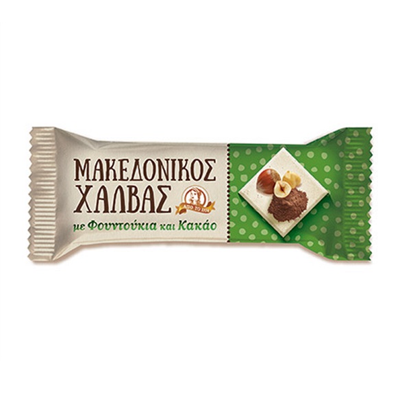 Halva bar kakao i lešnik 40g Makedonikos
