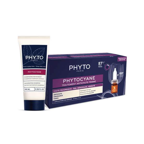 PHYTOCYANE SET 2 - WOMEN PROGRESSIVE TRETMAN 12X5ML + POKLON ŠAMPON 100ML