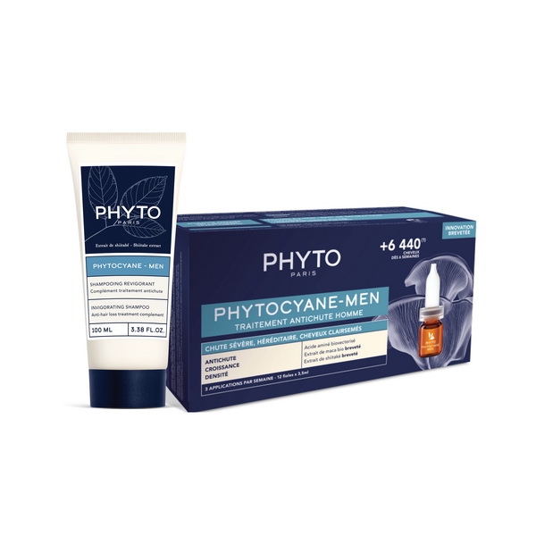 PHYTOCYANE SET 3 - MEN TRETMAN 12X3.5ML + POKLON ŠAMPON 100ML