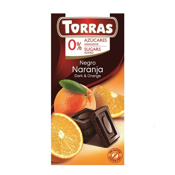Čokolada sa pomorandžom i zaslađivačem 75g TORRAS