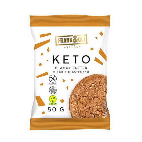 KETO kolačić sa puterom od kikirikija i chia semenom 50g FRANK & OLI