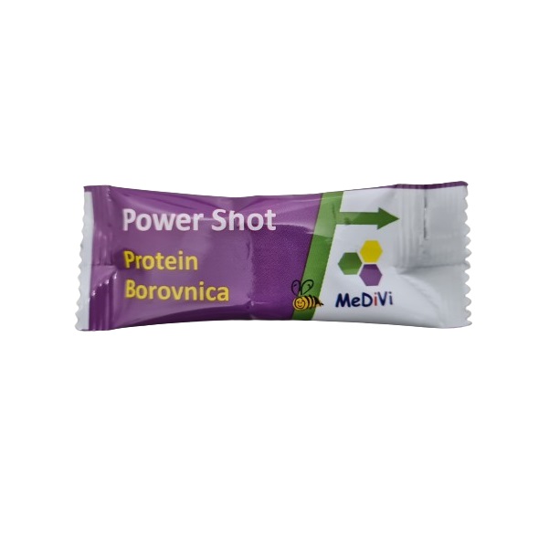 SHOT Power protein borovnica med 12g MEDIVI