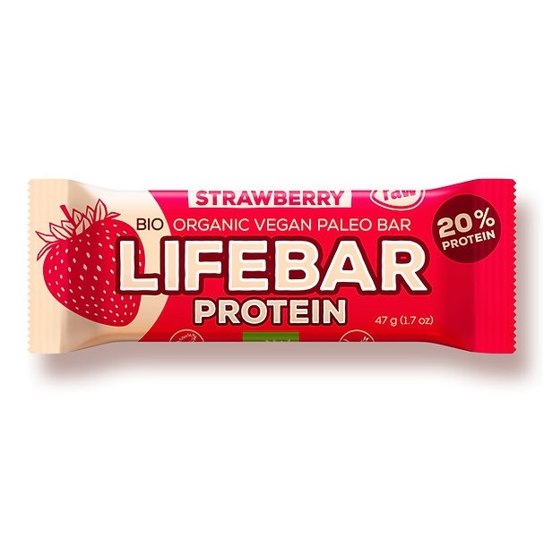 Lifebar protein jagoda organic 47g
