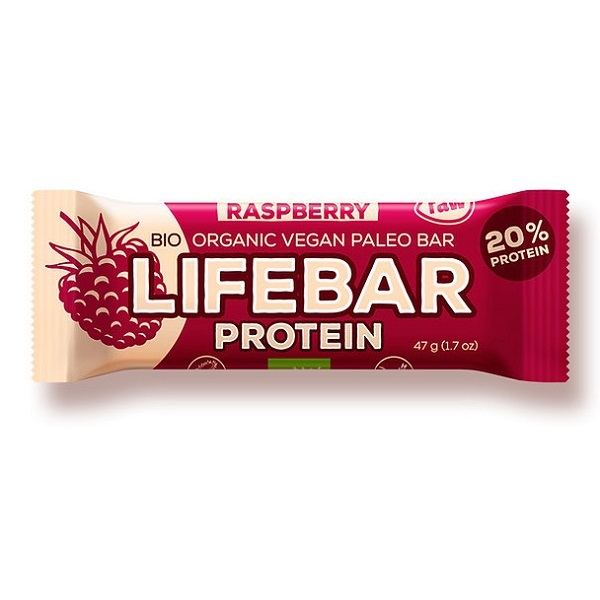 Lifebar protein malina organic 47g