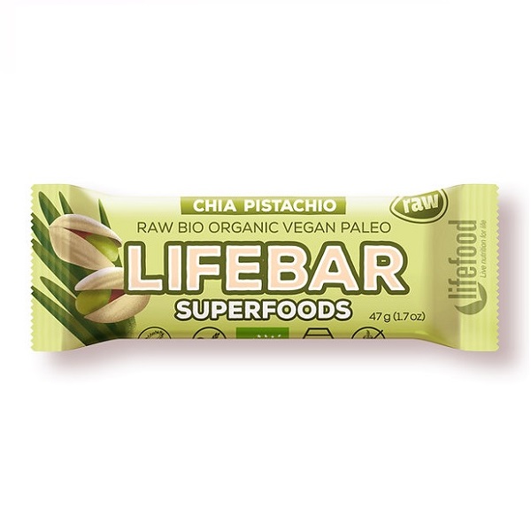 Lifebar Superfood Čia&Pistaći organic 47g