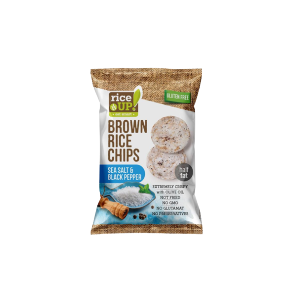 RICE UP Čips pirinčani - morska so i crni biber 60g 