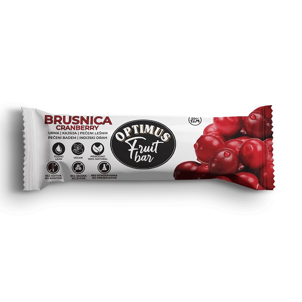 VoćnI bar Brusnica  40g Optimus 