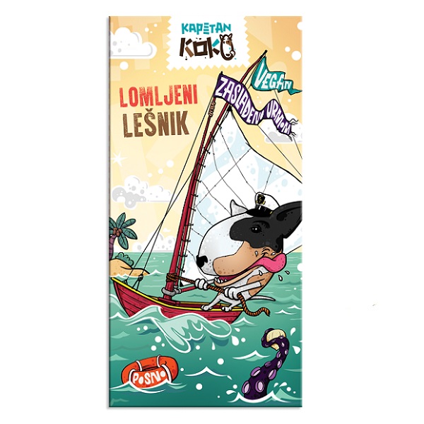 Čokolada lomljeni lešnik 100g Kapaetan Koko