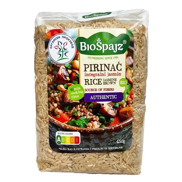 Integralni jasmin pirinač 450g Bio Špajz