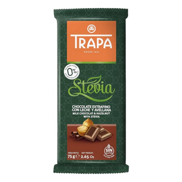 Trapa mlečna čokolada sa lešnikom sa zaslađivačem 75g