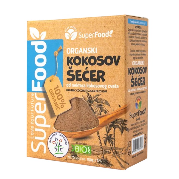 Kokosov šećer organski 100g SUPER FOOD