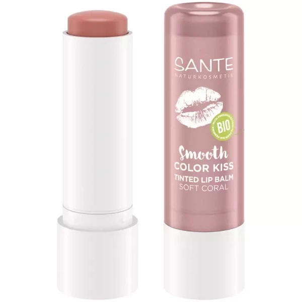 Sante Smooth color kiss balzam za usne 01 Soft coral