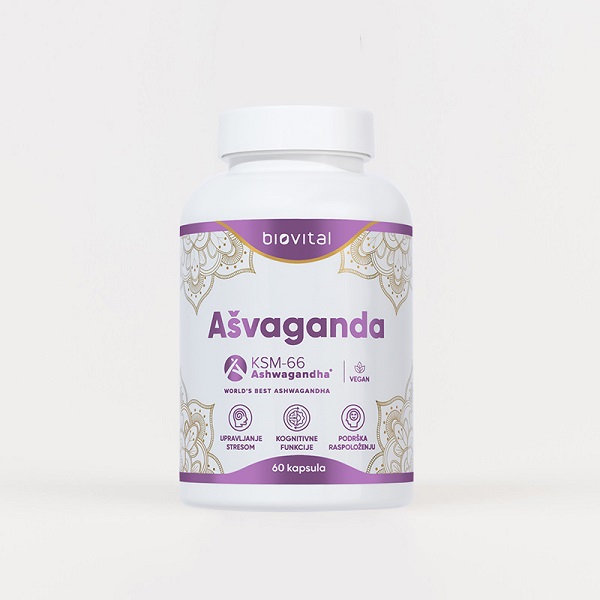 Ašvaganda KSM-66 Biovital 60 kapsula