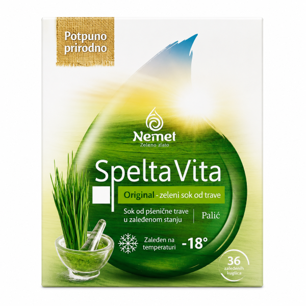 Original zeleni sok od žita, zaleđen 400G -36 kuglica Spelta Vita 