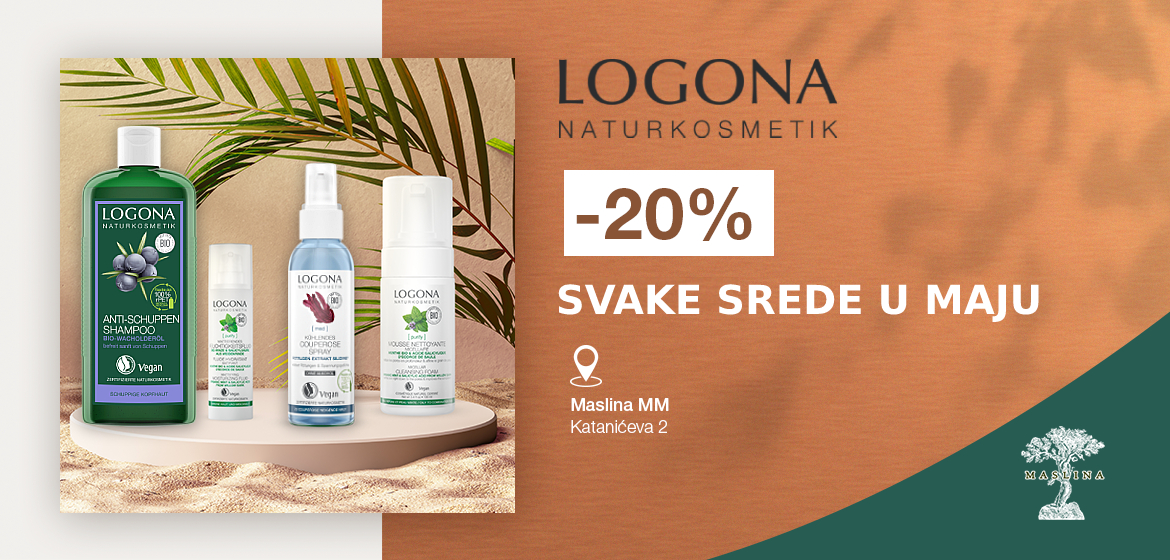 LOGONA  SVAKA SREDA U MAJU POPUST -20% CEO ASORTIMAN