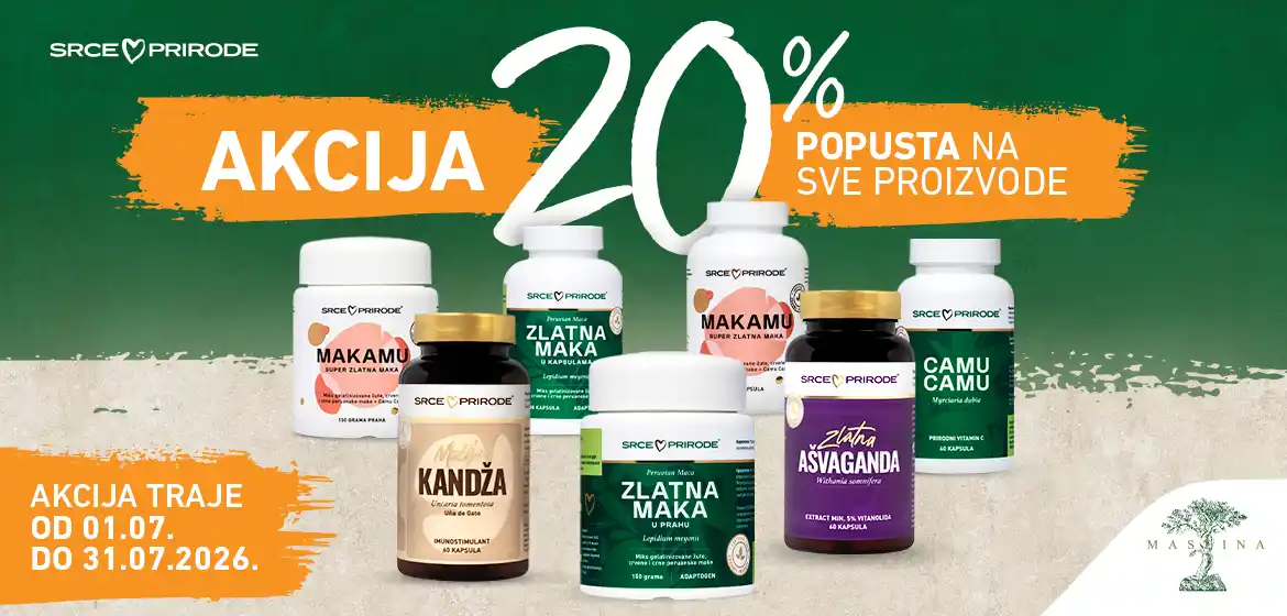 SRCE PRIRODE AKCIJA -20% NA CEO ASORTIMAN