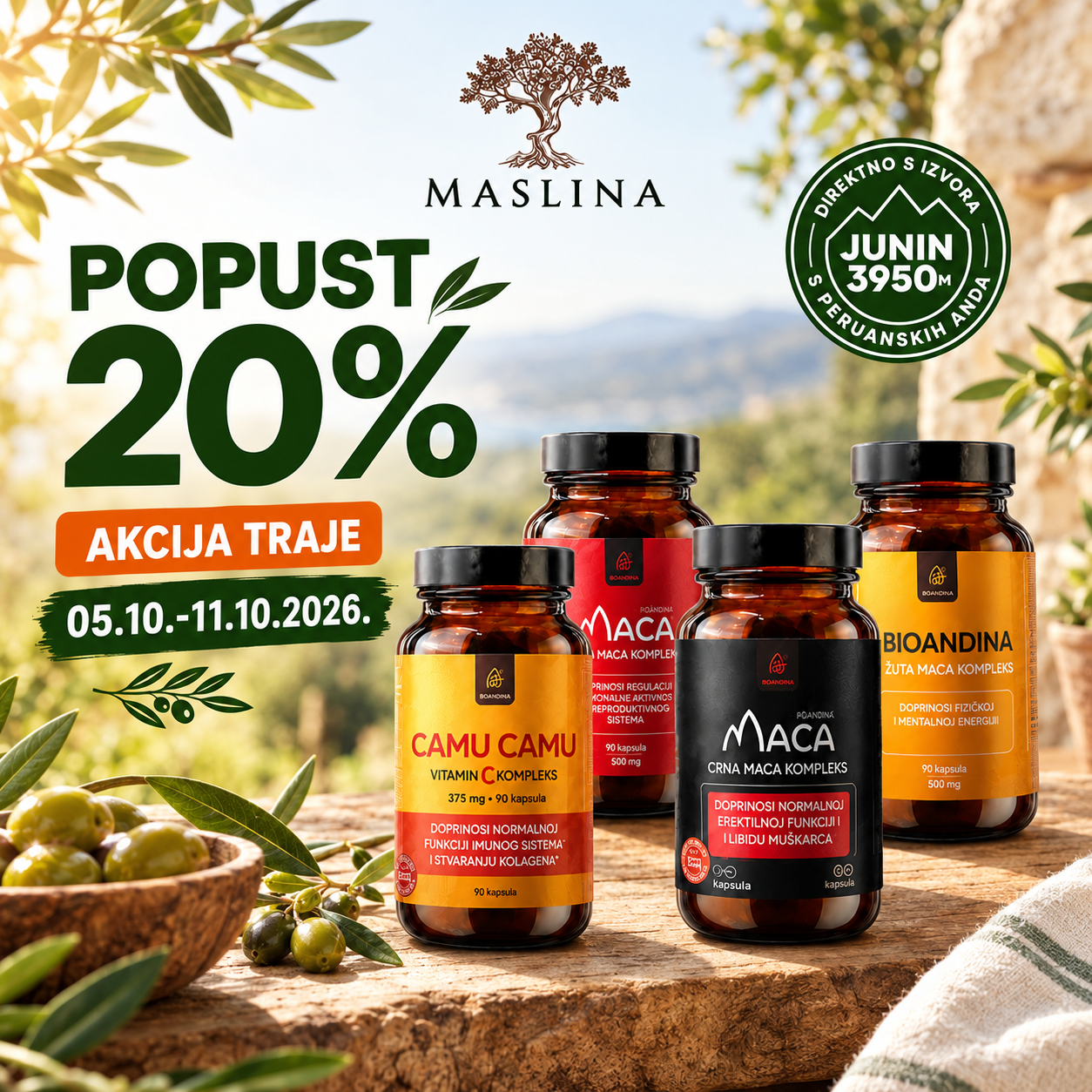 BIOANDINA SUPLEMENTI POPUST -20%