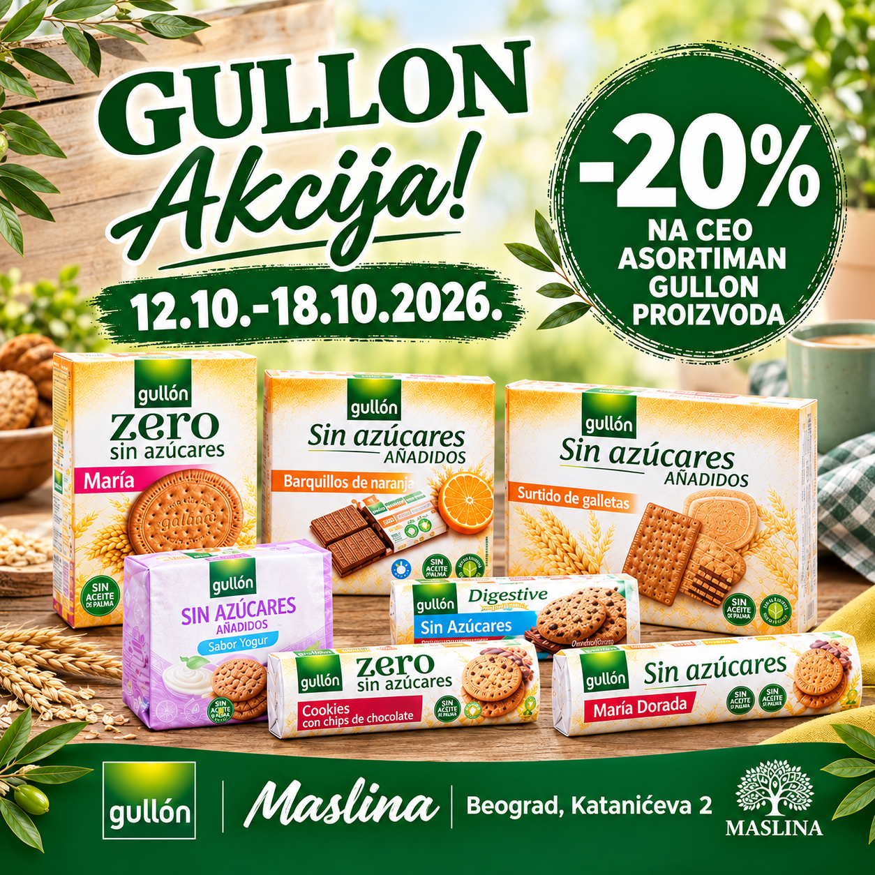 GULLON KEKSI CEO ASORTIMAN -20% POPUST